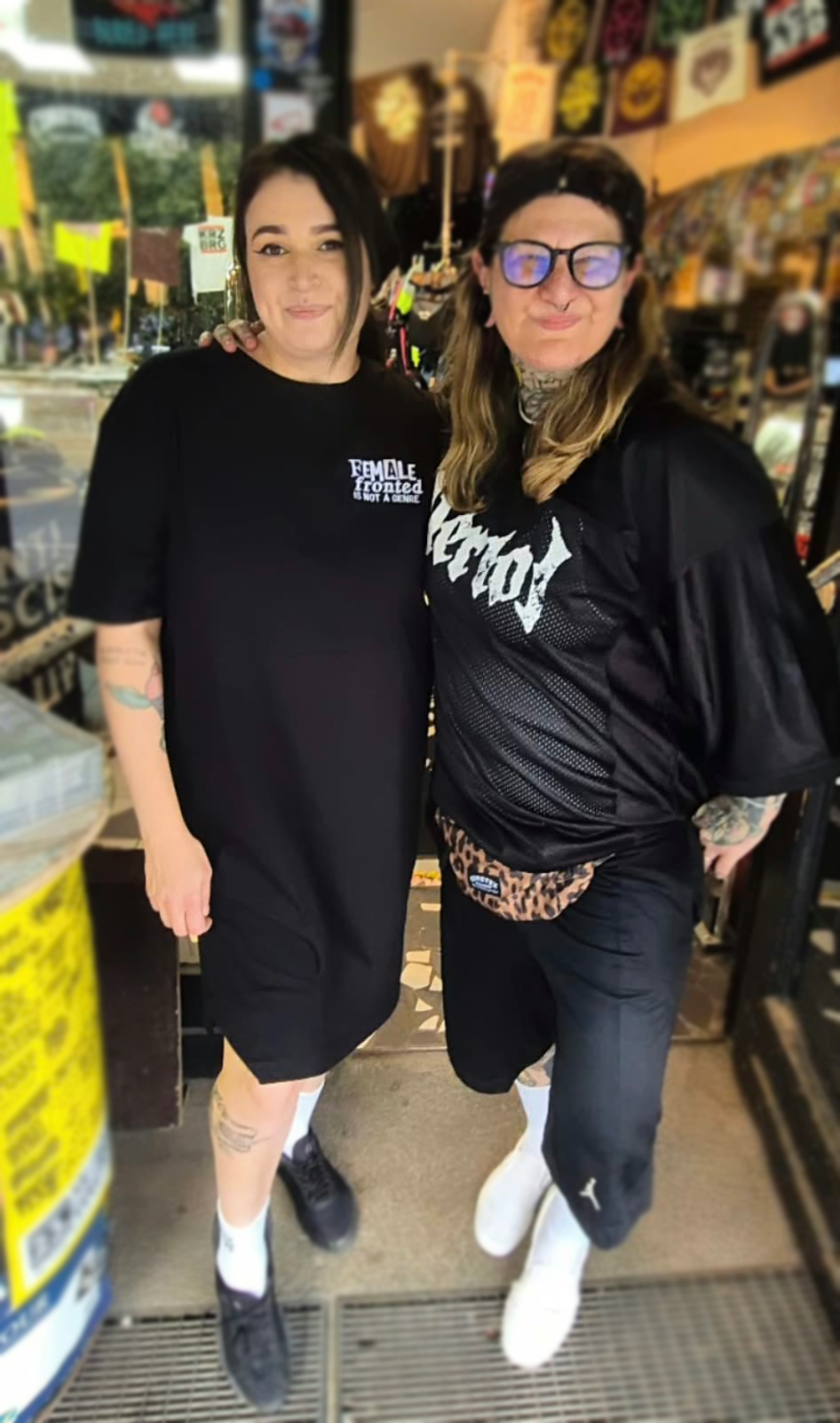 Female Fronted is Not A Genre Black Dress (Embroidered)