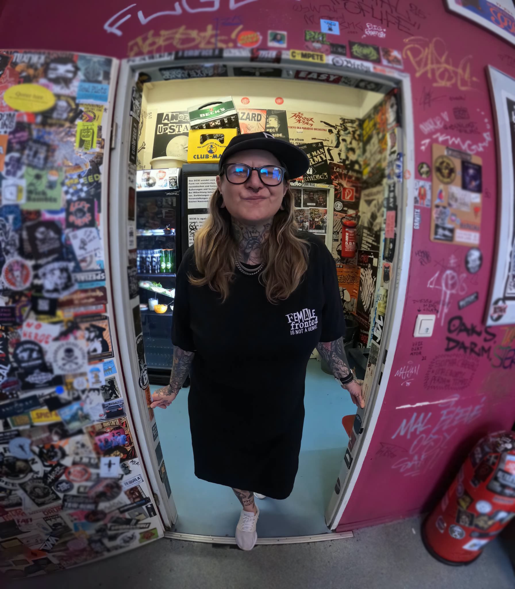 Female Fronted is Not A Genre Black Dress (Embroidered)