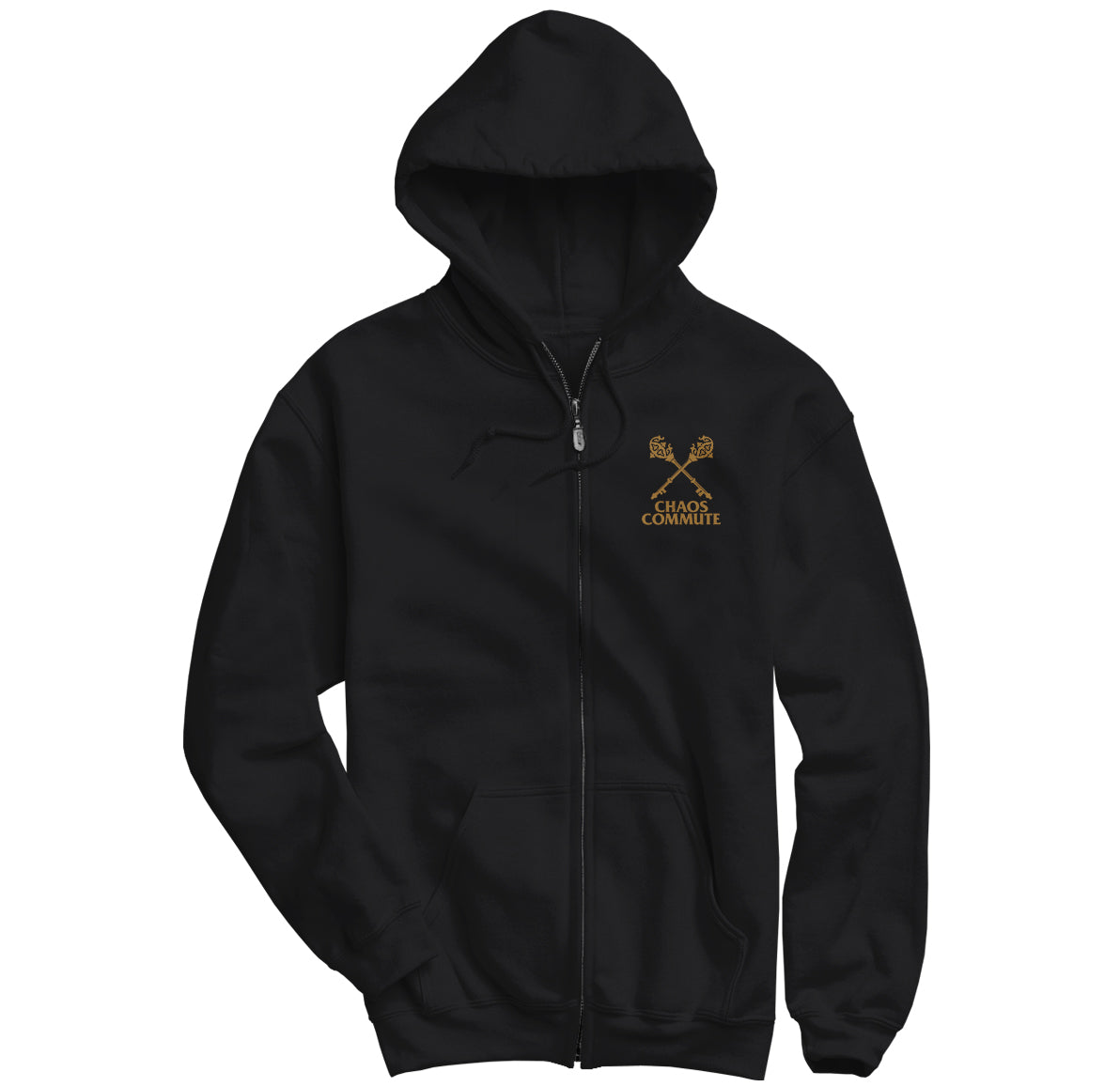 Chaos Commute "Fairytales and Nightmares" Key Black Zip Hoodie