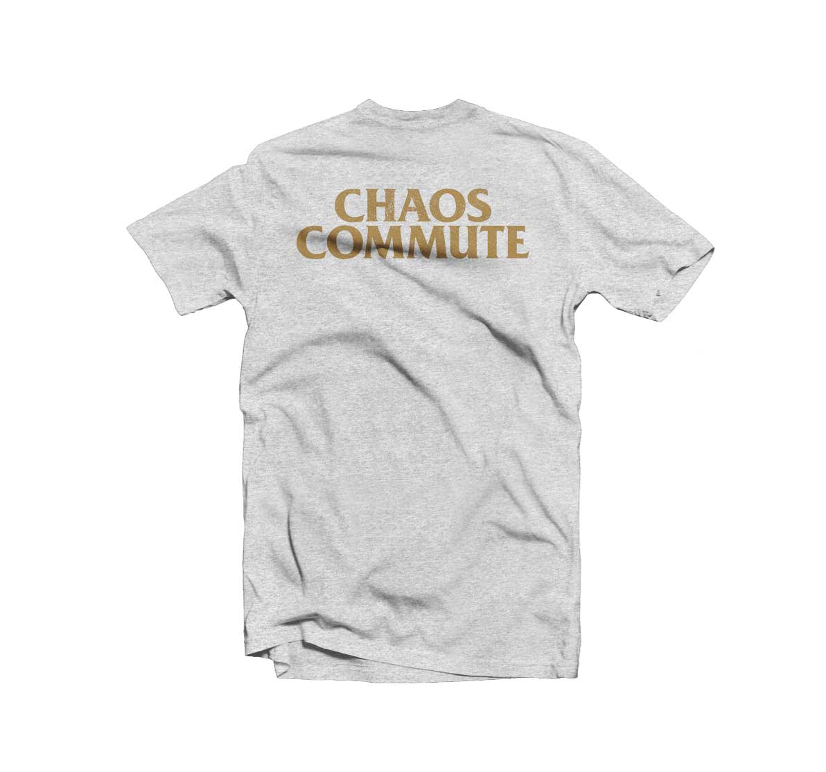 Chaos Commute Gold "Logo" Ash Grey T-Shirt