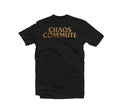 Chaos Commute Gold "Logo" Black T-Shirt