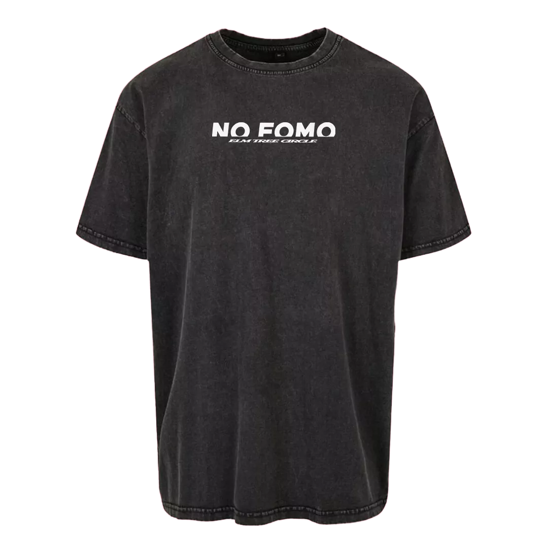 Elm Tree Circle "NO FOMO" Acid Washed T-Shirt