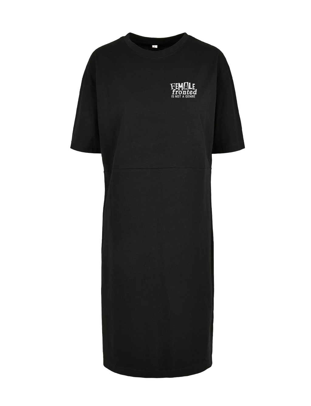Female Fronted is Not A Genre Black Dress (Embroidered)