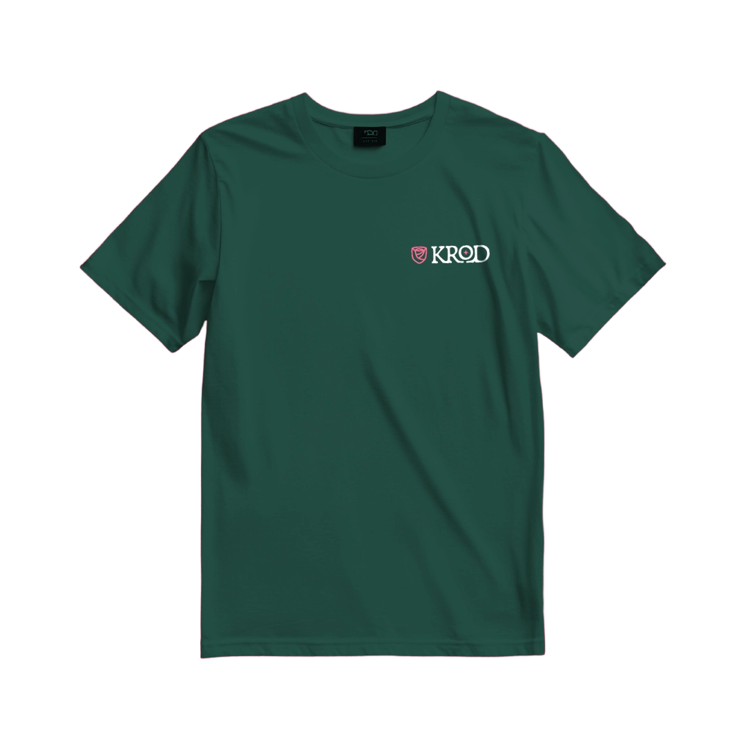 KROD Records “Coat of Arms” Embroidered Green T-Shirt