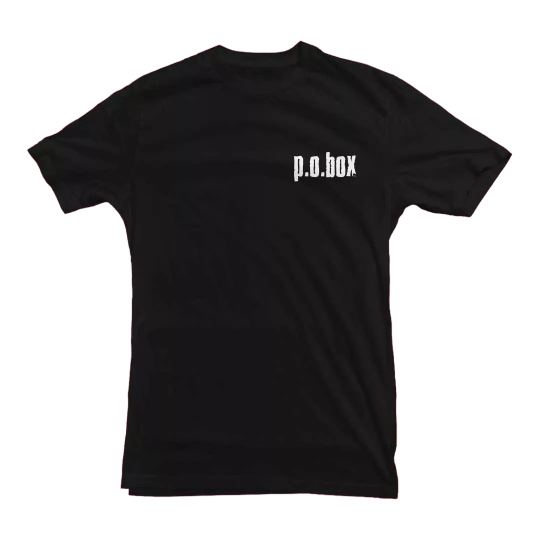P.O. Box "Logo" Black T-Shirt