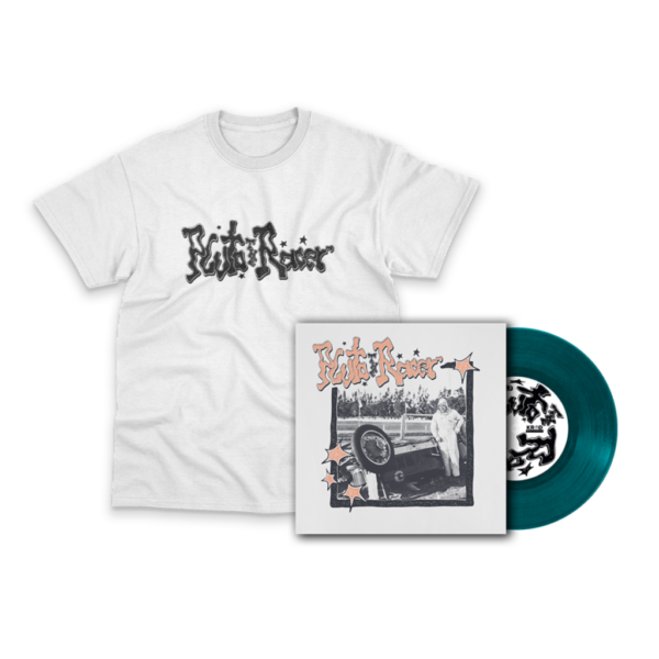 Pluto The Racer - Self-Titled 7" Vinyl EP + T-Shirt (Blue or White) [BUNDLE]