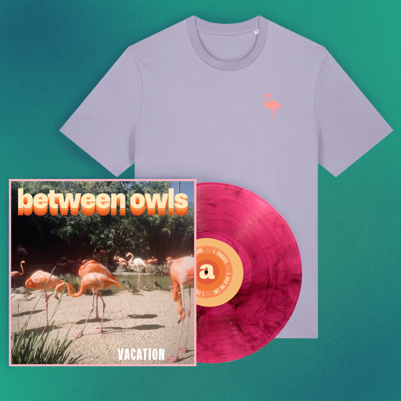 Bundle ** BETWEEN OWLS "Vacation" - Vinyl LP + T-Shirt